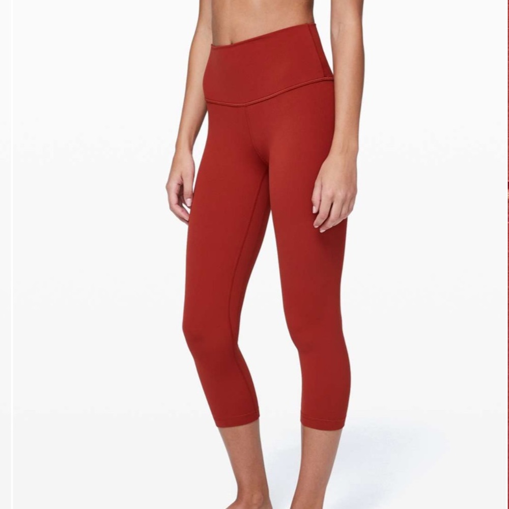 lululemon Align™ High-Rise Crop 21" Cayenne Like New sz - Picture 2 of 9